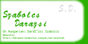 szabolcs darazsi business card